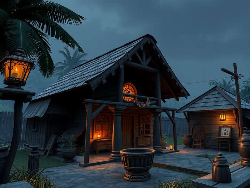 Indian Rural House Game Village Scene